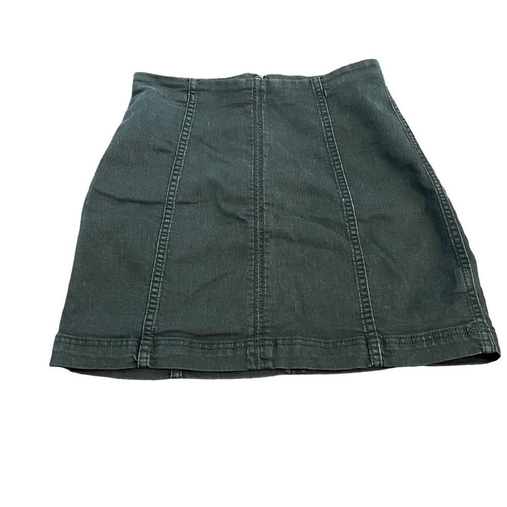 Free People Black Charcoal Mini Skirt